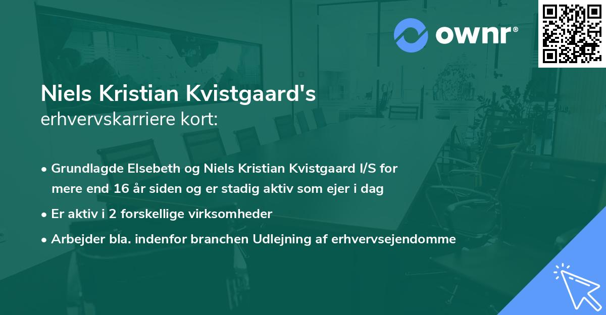 Niels Kristian Kvistgaard's erhvervskarriere kort