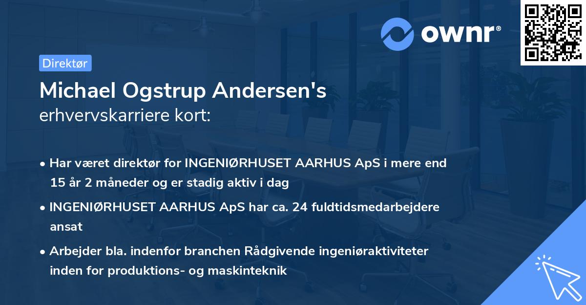 Michael Ogstrup Andersen's erhvervskarriere kort