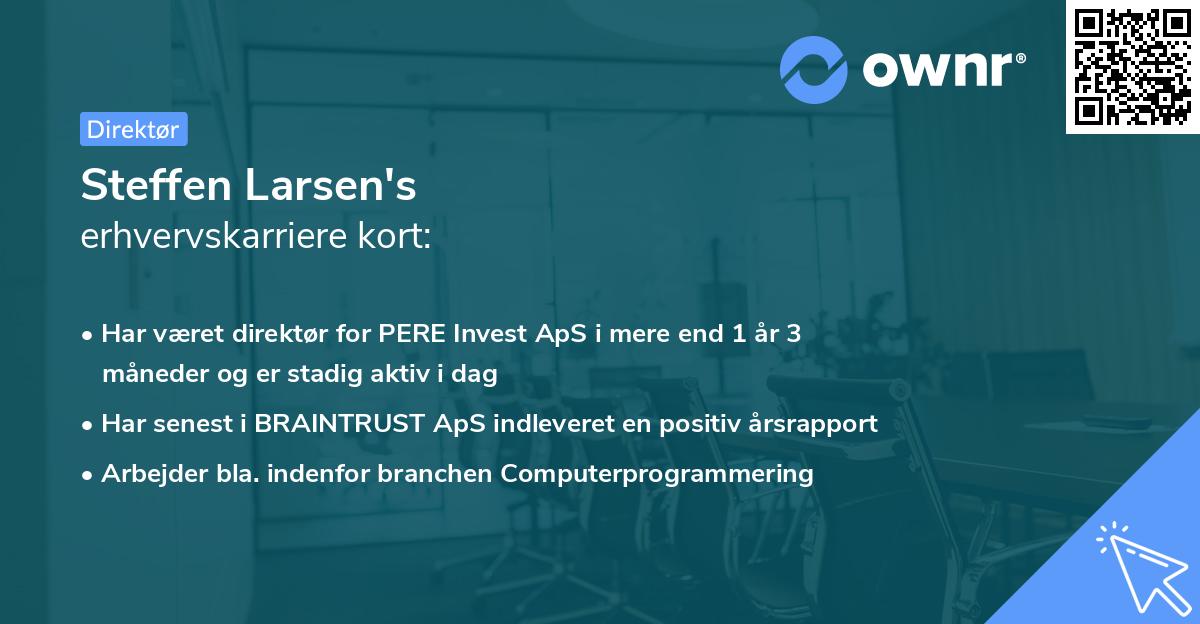 Steffen Larsen's erhvervskarriere kort