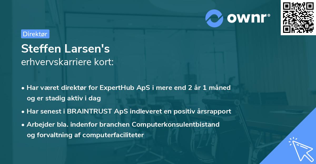 Steffen Larsen's erhvervskarriere kort