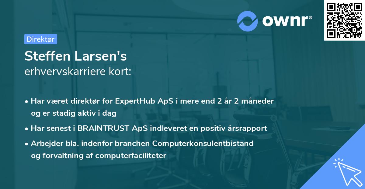 Steffen Larsen's erhvervskarriere kort
