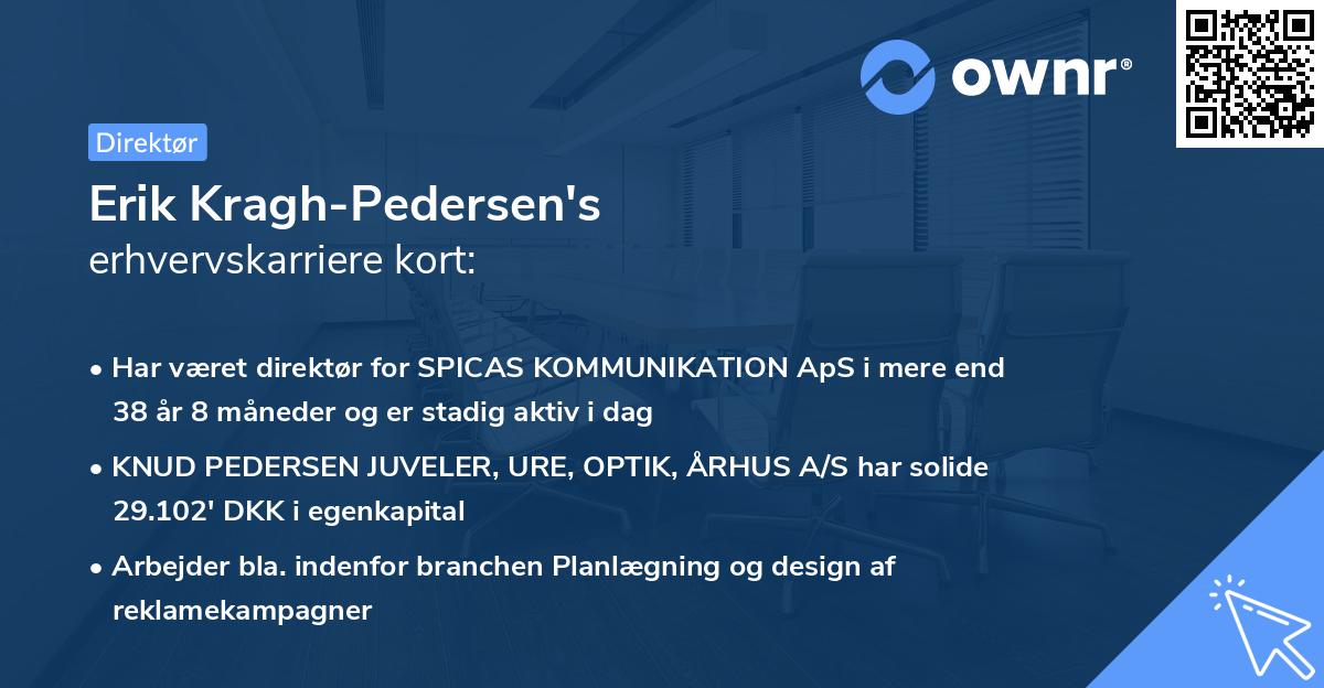 Erik Kragh-Pedersen's erhvervskarriere kort