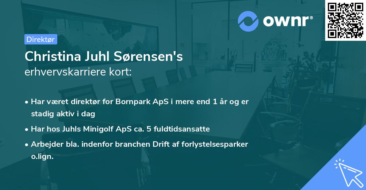 Christina Juhl Sørensen's erhvervskarriere kort