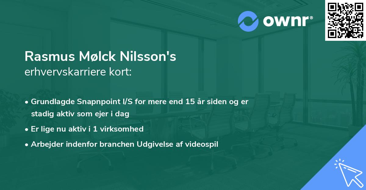 Rasmus Mølck Nilsson's erhvervskarriere kort