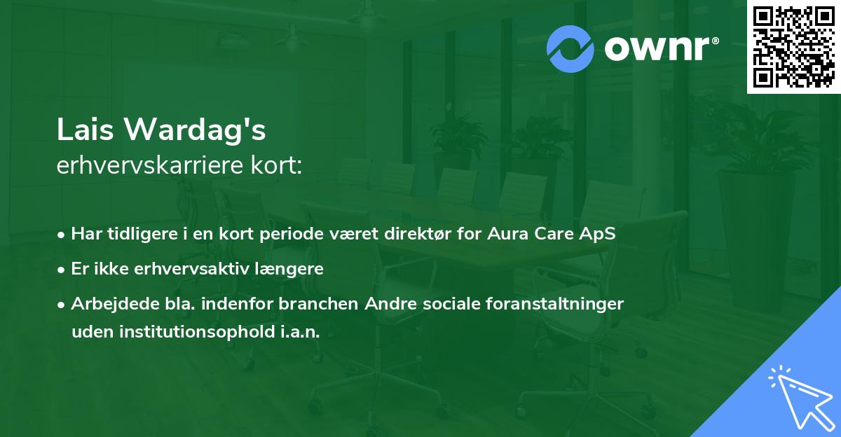 Lais Wardag's erhvervskarriere kort