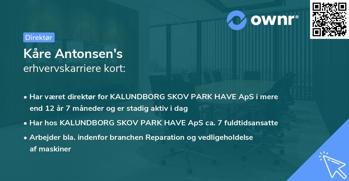 Kåre Antonsen's erhvervskarriere kort