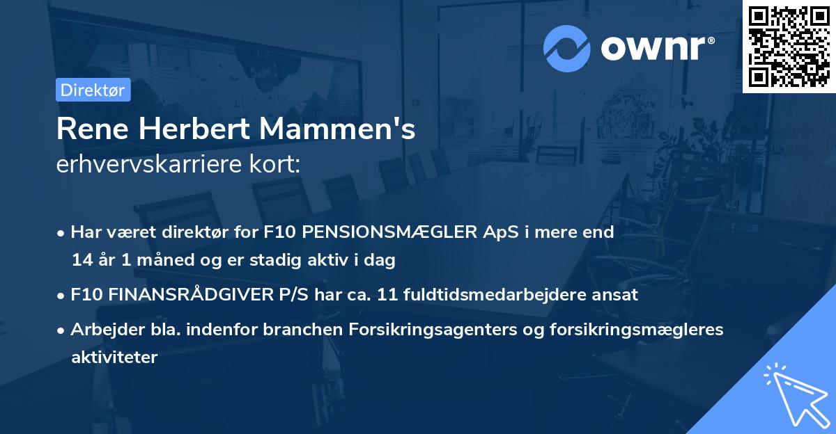 Rene Herbert Mammen's erhvervskarriere kort