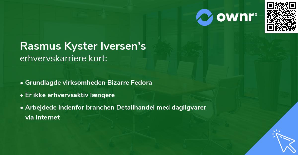 Rasmus Kyster Iversen's erhvervskarriere kort