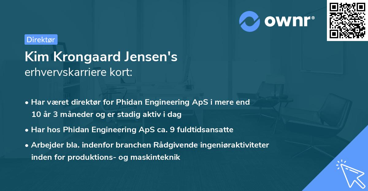 Kim Krongaard Jensen's erhvervskarriere kort