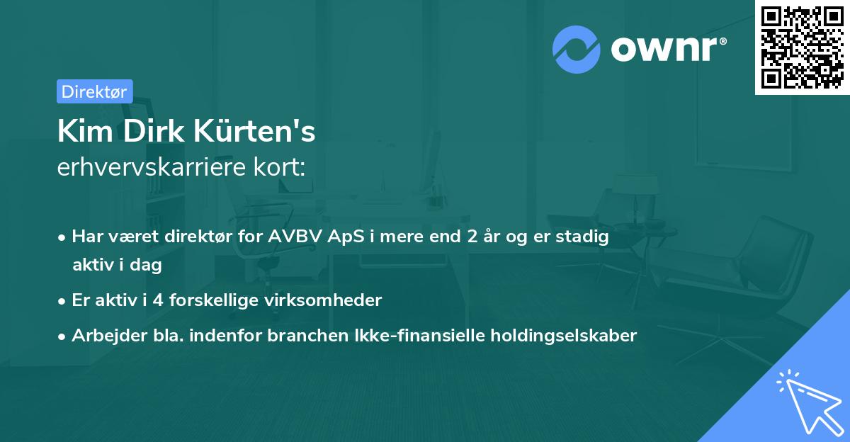 Kim Dirk Kürten's erhvervskarriere kort