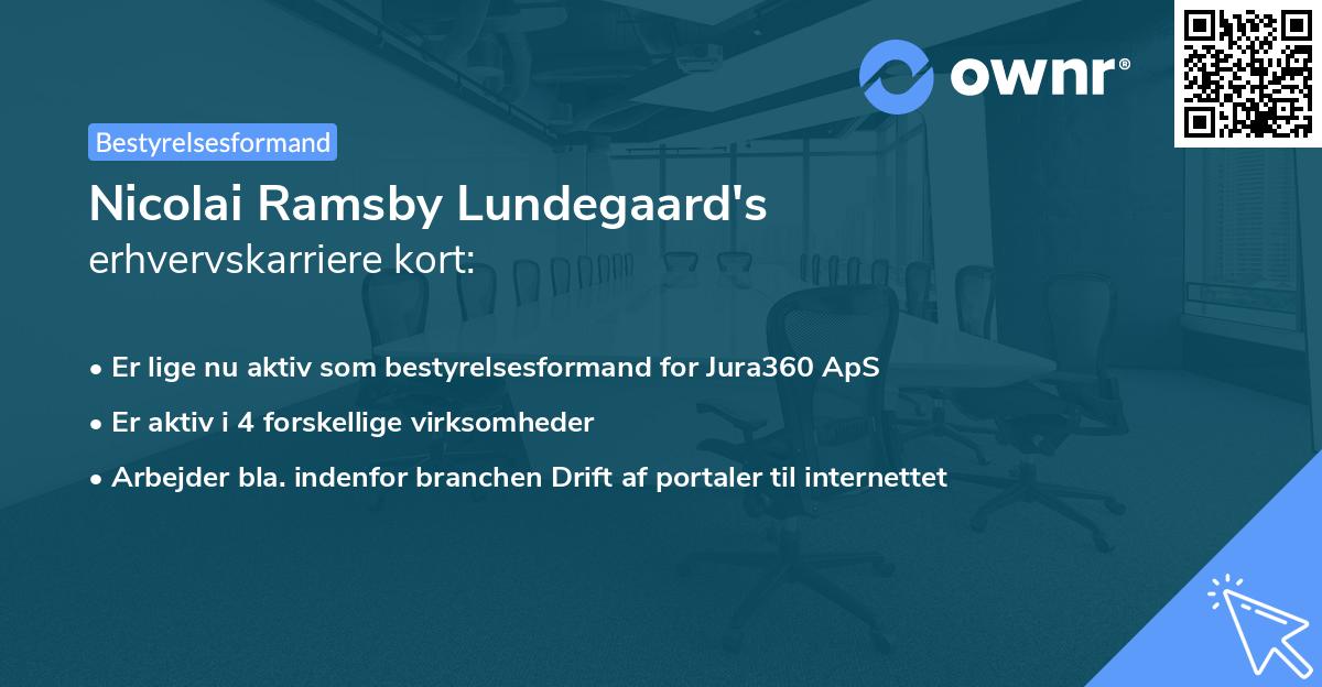 Nicolai Ramsby Lundegaard's erhvervskarriere kort