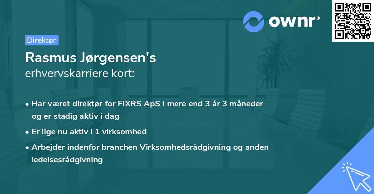 Rasmus Jørgensen's erhvervskarriere kort