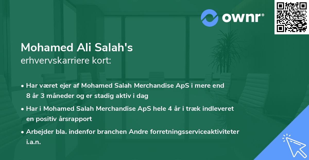 Mohamed Ali Salah's erhvervskarriere kort