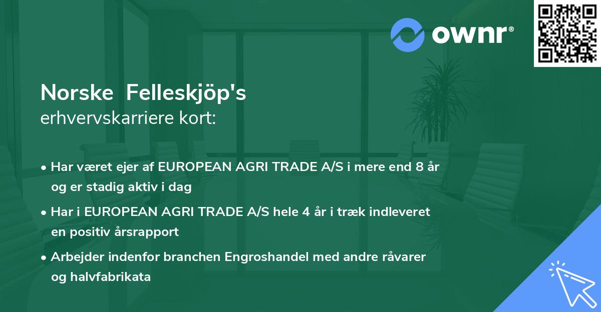 Norske  Felleskjöp's erhvervskarriere kort