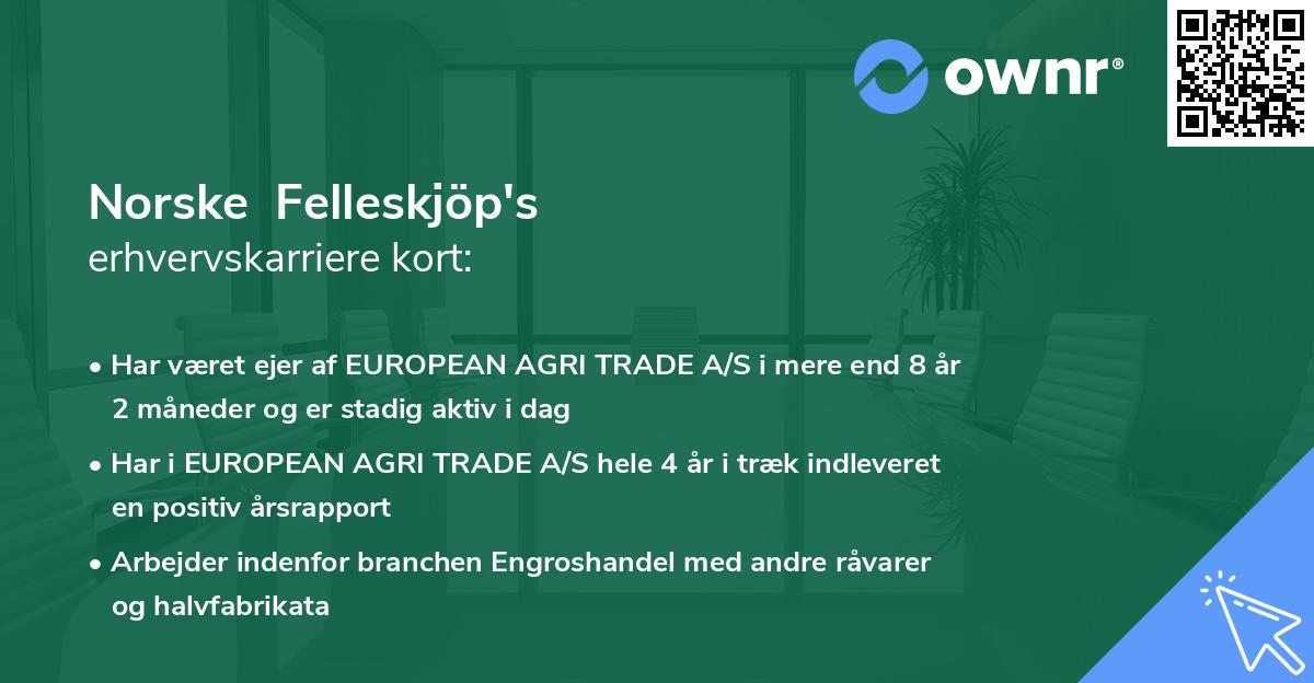 Norske  Felleskjöp's erhvervskarriere kort