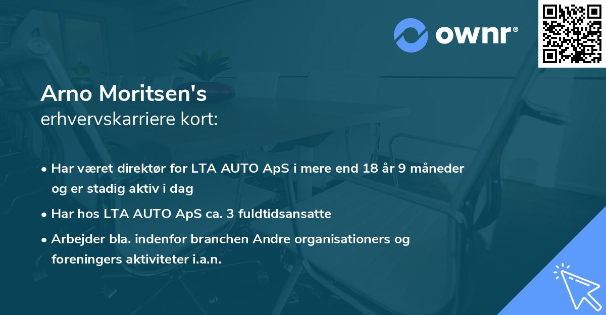 Arno Moritsen's erhvervskarriere kort