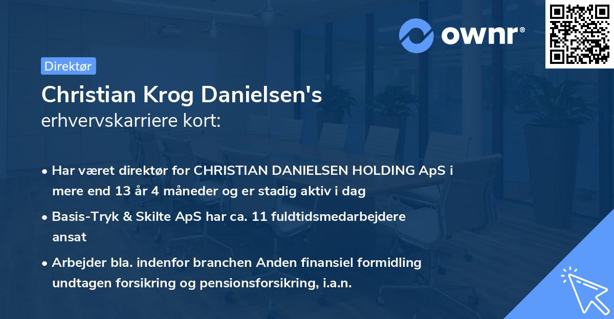 Christian Krog Danielsen's erhvervskarriere kort