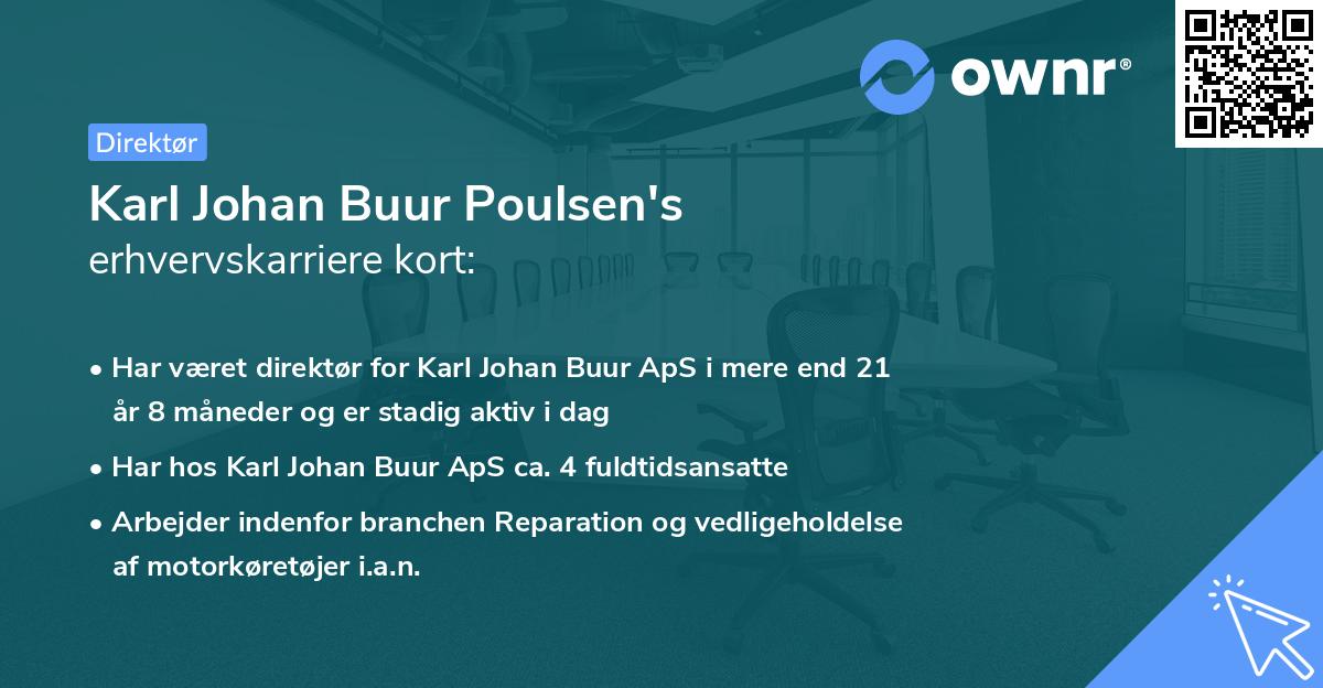 Karl Johan Buur Poulsen's erhvervskarriere kort
