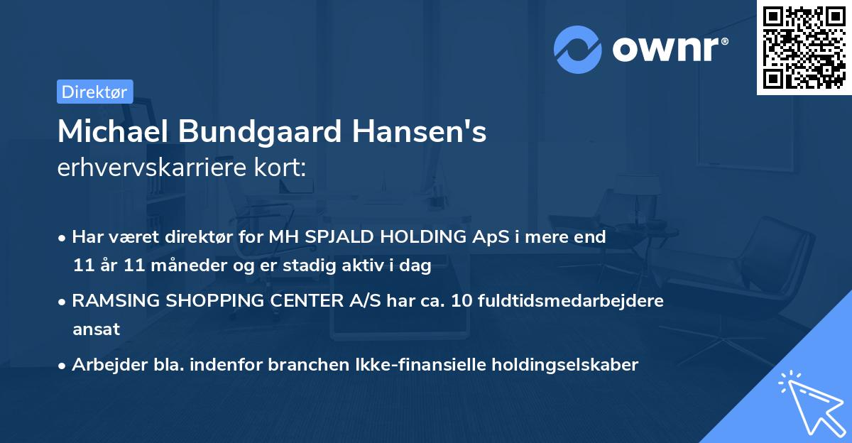 Michael Bundgaard Hansen's erhvervskarriere kort