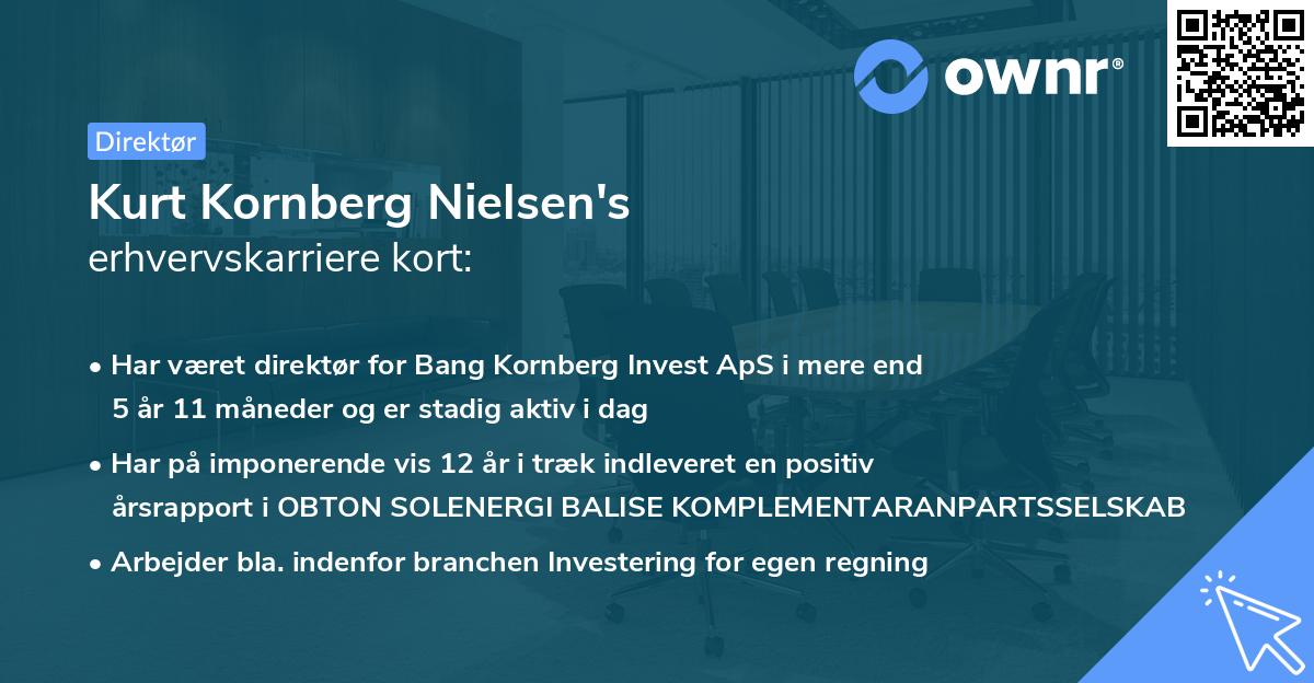Kurt Kornberg Nielsen's erhvervskarriere kort
