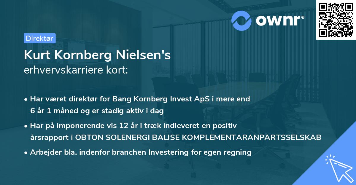 Kurt Kornberg Nielsen's erhvervskarriere kort
