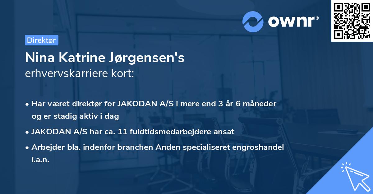 Nina Katrine Jørgensen's erhvervskarriere kort