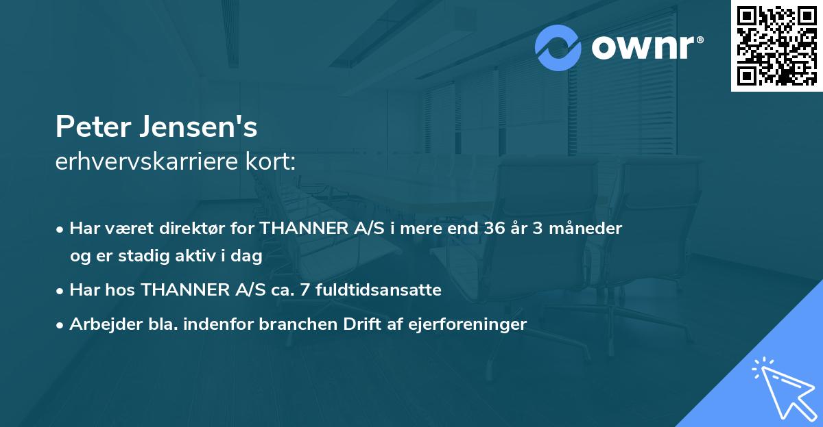 Peter Jensen's erhvervskarriere kort