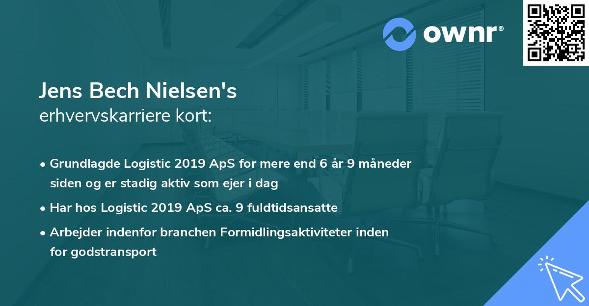 Jens Bech Nielsen's erhvervskarriere kort