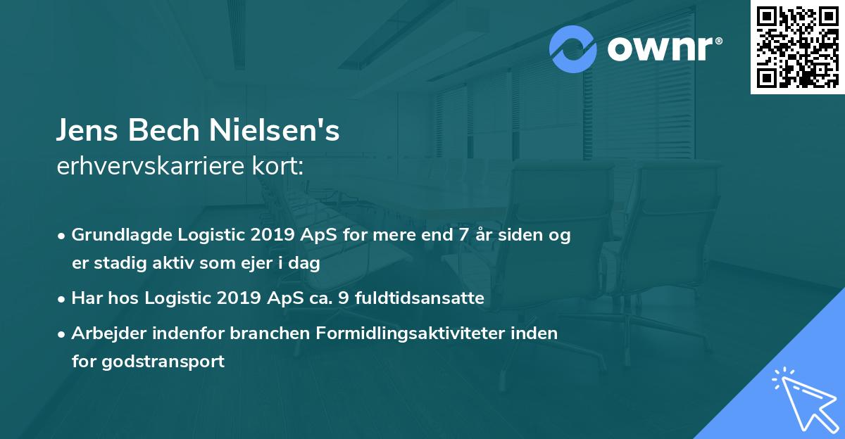 Jens Bech Nielsen's erhvervskarriere kort