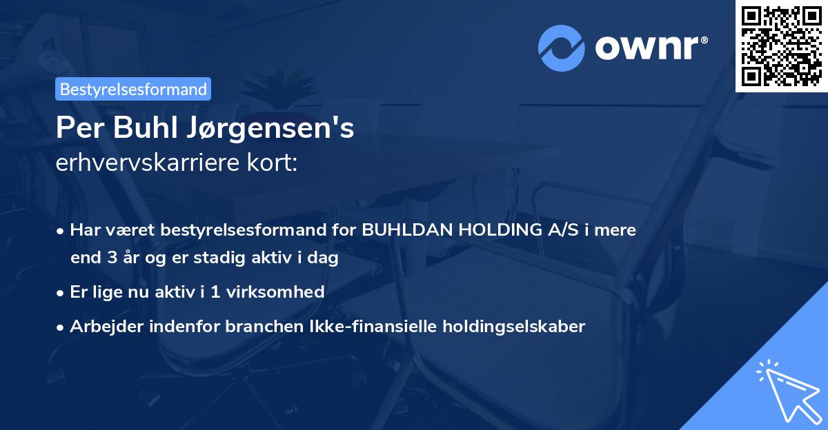 Per Buhl Jørgensen's erhvervskarriere kort
