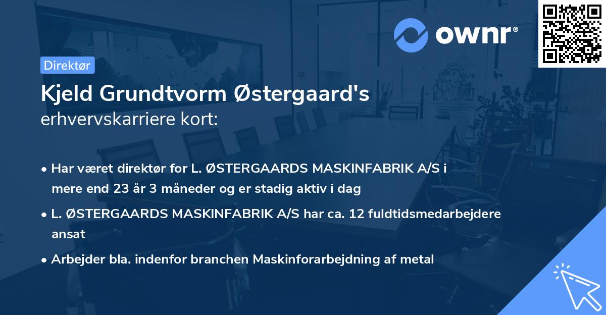 Kjeld Grundtvorm Østergaard's erhvervskarriere kort