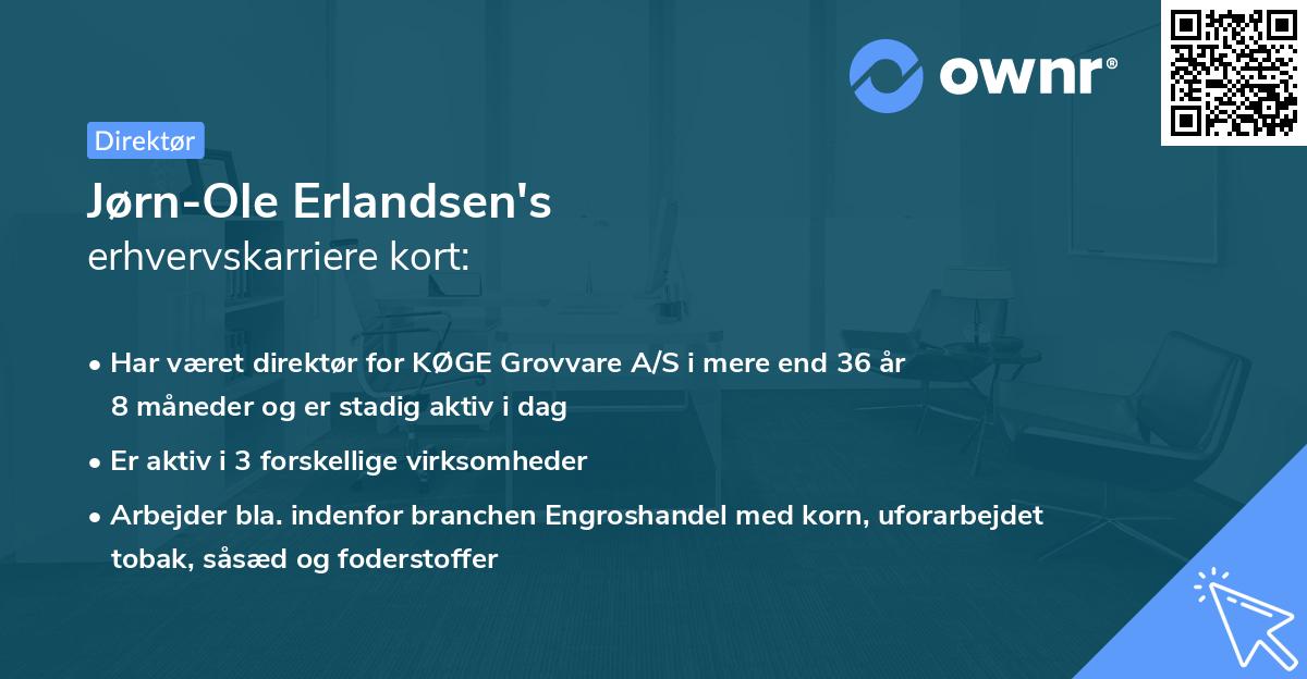 Jørn-Ole Erlandsen's erhvervskarriere kort