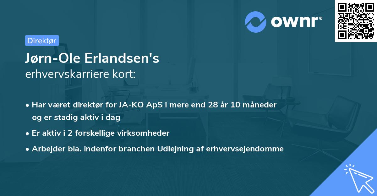 Jørn-Ole Erlandsen's erhvervskarriere kort