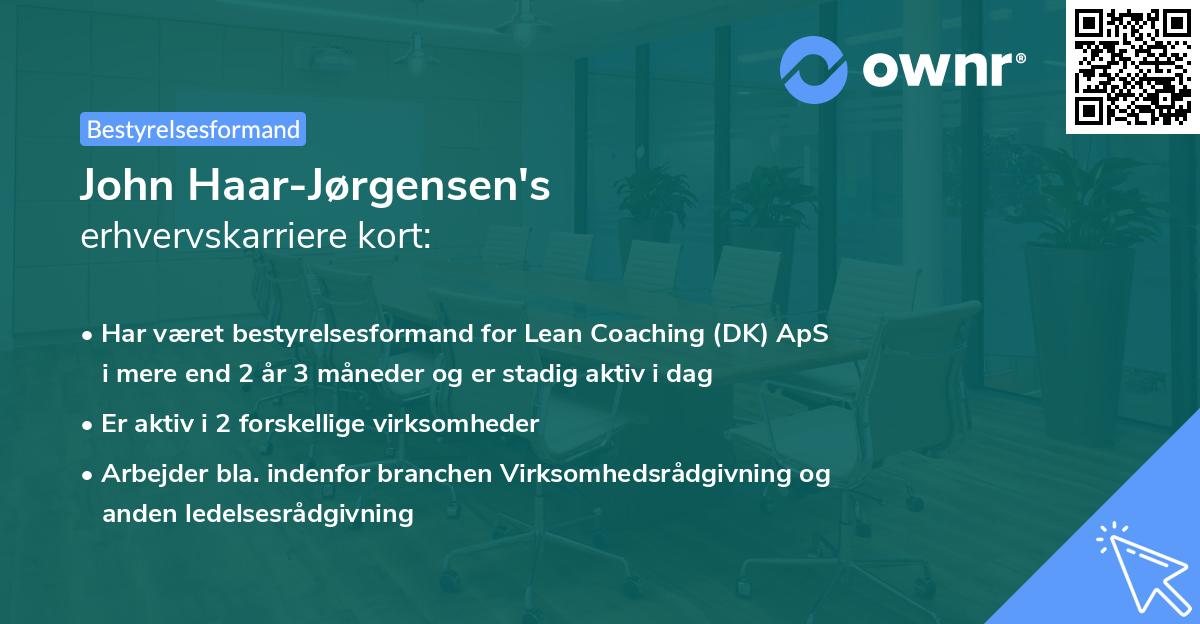 John Haar-Jørgensen's erhvervskarriere kort