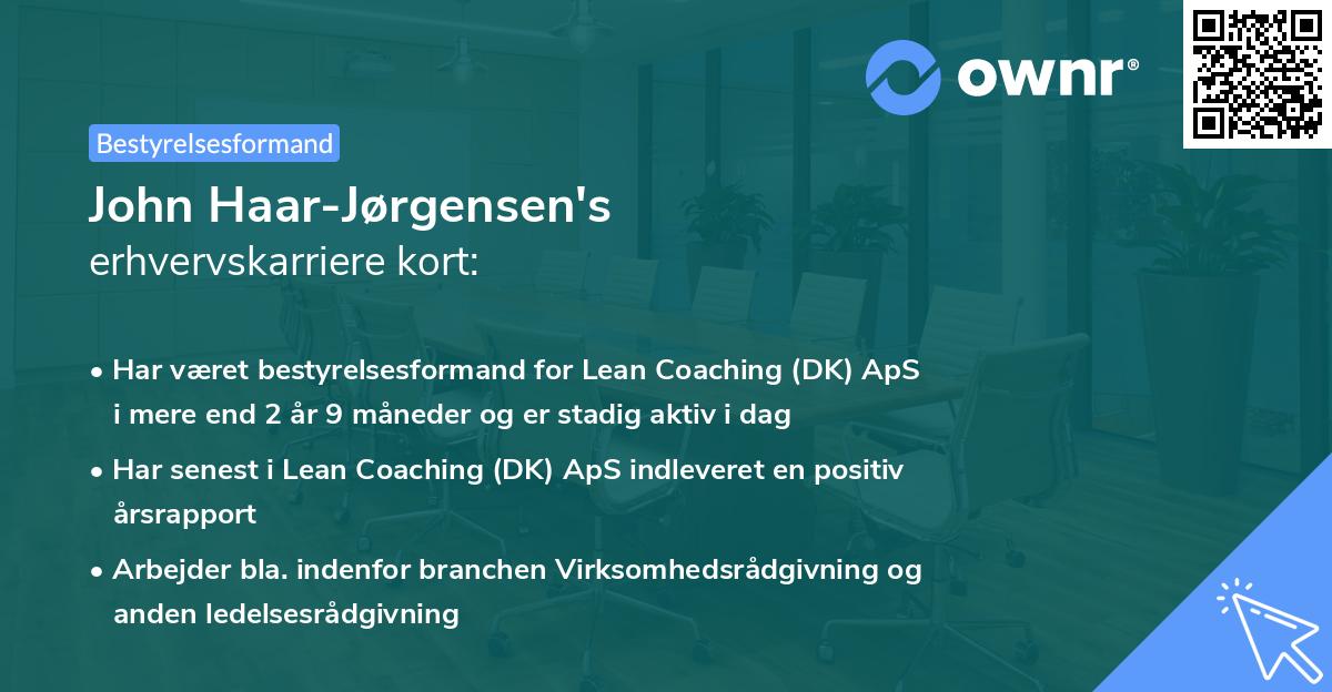 John Haar-Jørgensen's erhvervskarriere kort