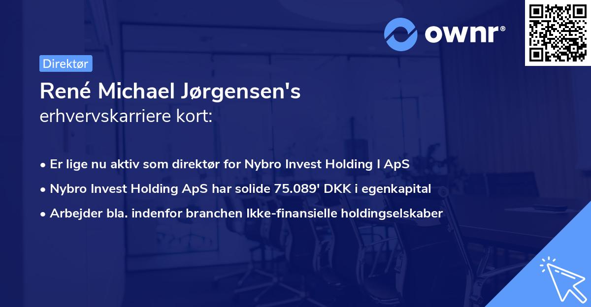 René Michael Jørgensen's erhvervskarriere kort