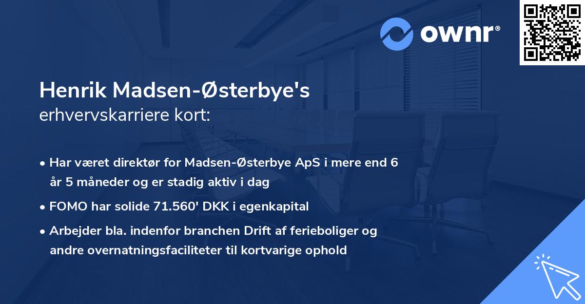 Henrik Madsen-Østerbye's erhvervskarriere kort
