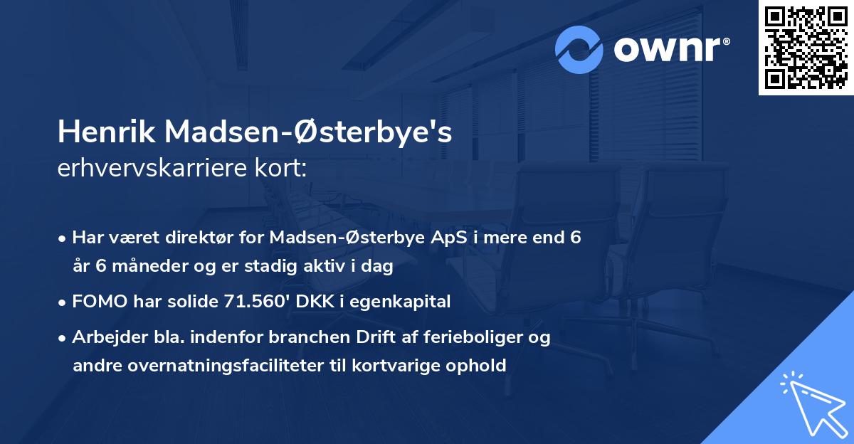 Henrik Madsen-Østerbye's erhvervskarriere kort