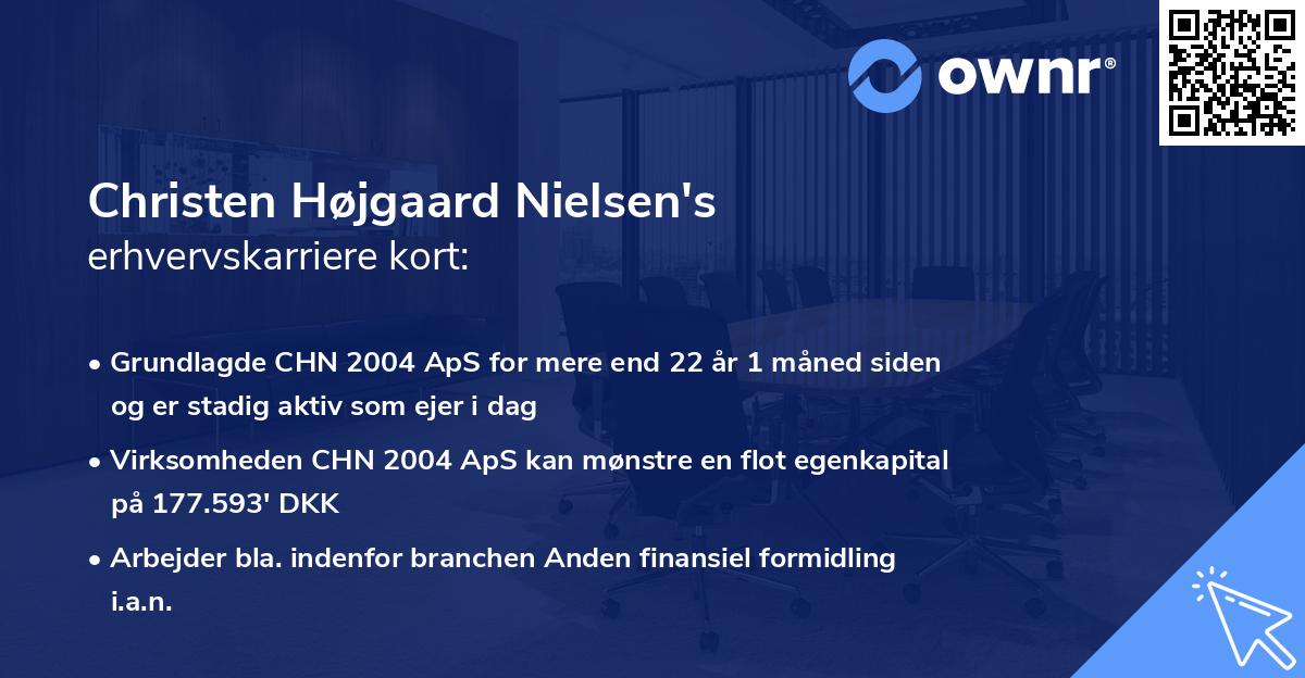 Christen Højgaard Nielsen's erhvervskarriere kort