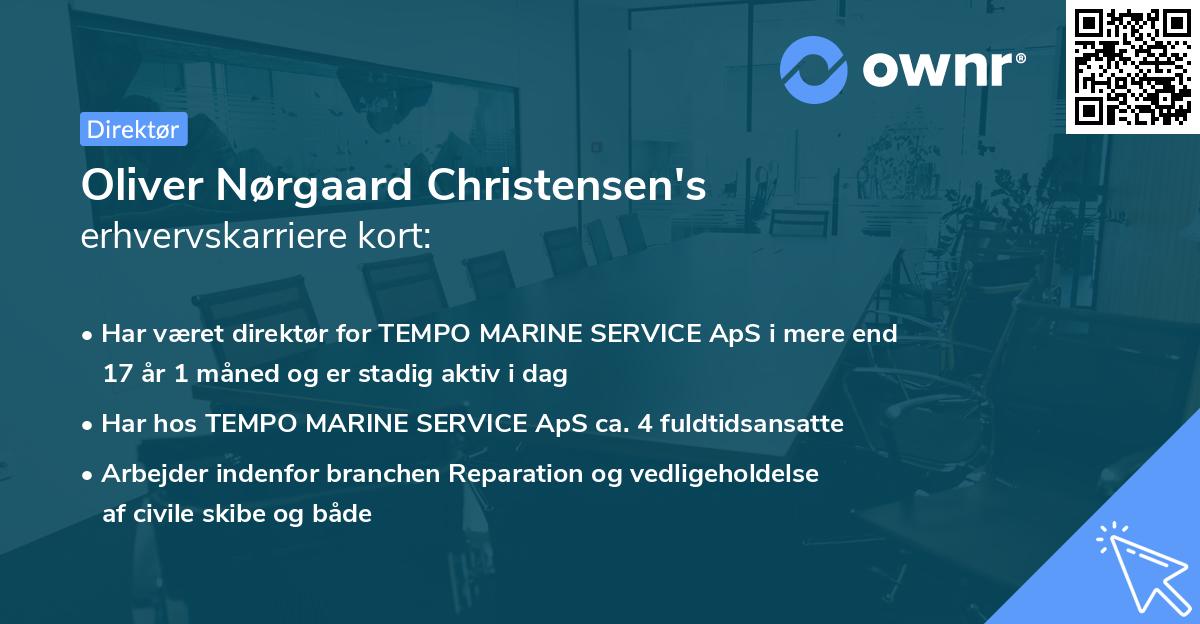 Oliver Nørgaard Christensen's erhvervskarriere kort
