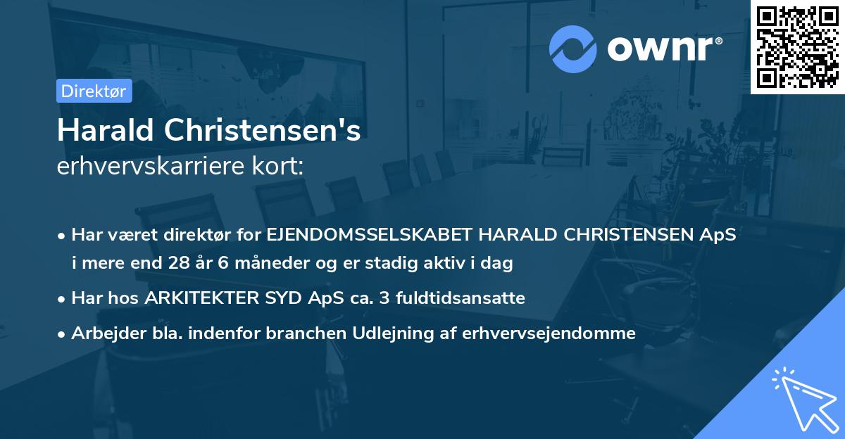Harald Christensen's erhvervskarriere kort
