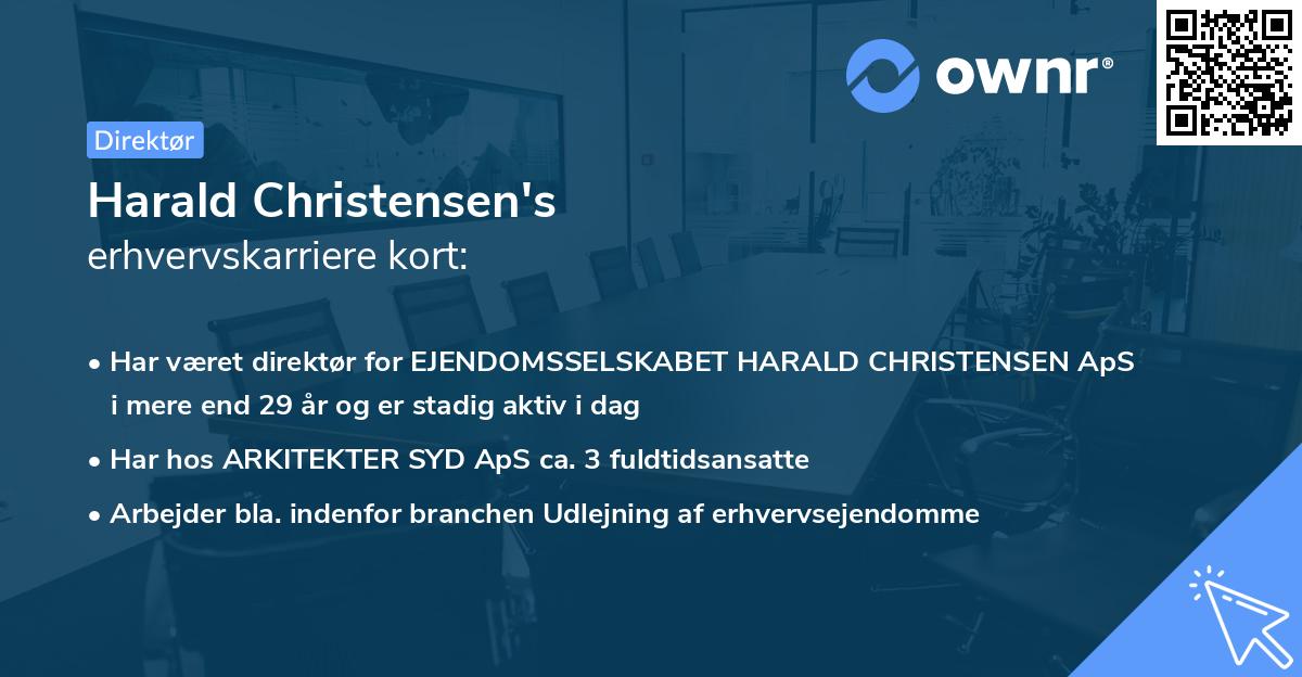 Harald Christensen's erhvervskarriere kort