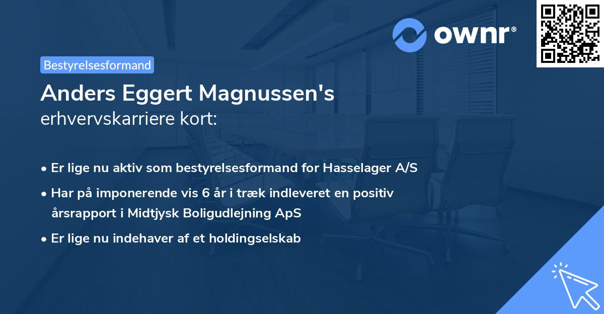 Anders Eggert Magnussen's erhvervskarriere kort