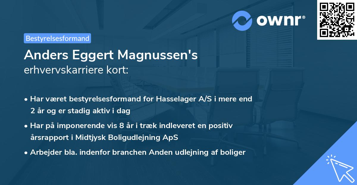 Anders Eggert Magnussen's erhvervskarriere kort