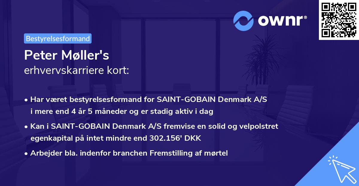 Peter Møller's erhvervskarriere kort