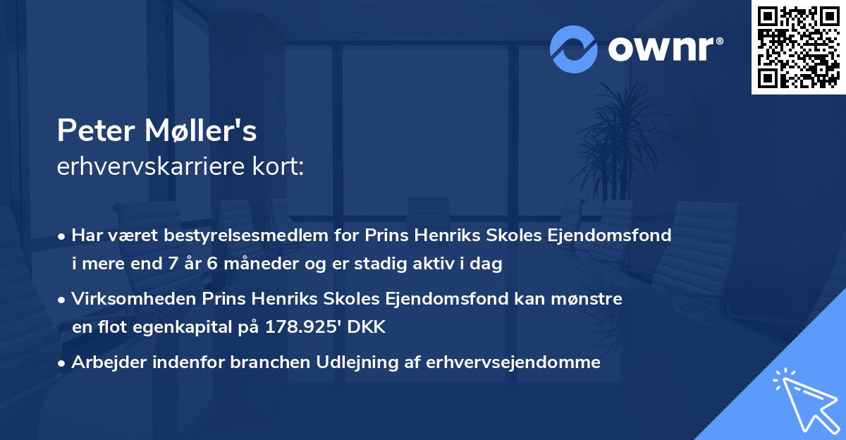 Peter Møller's erhvervskarriere kort