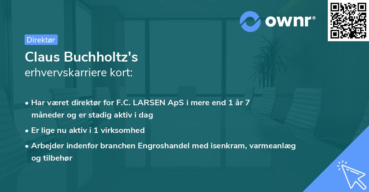 Claus Buchholtz's erhvervskarriere kort