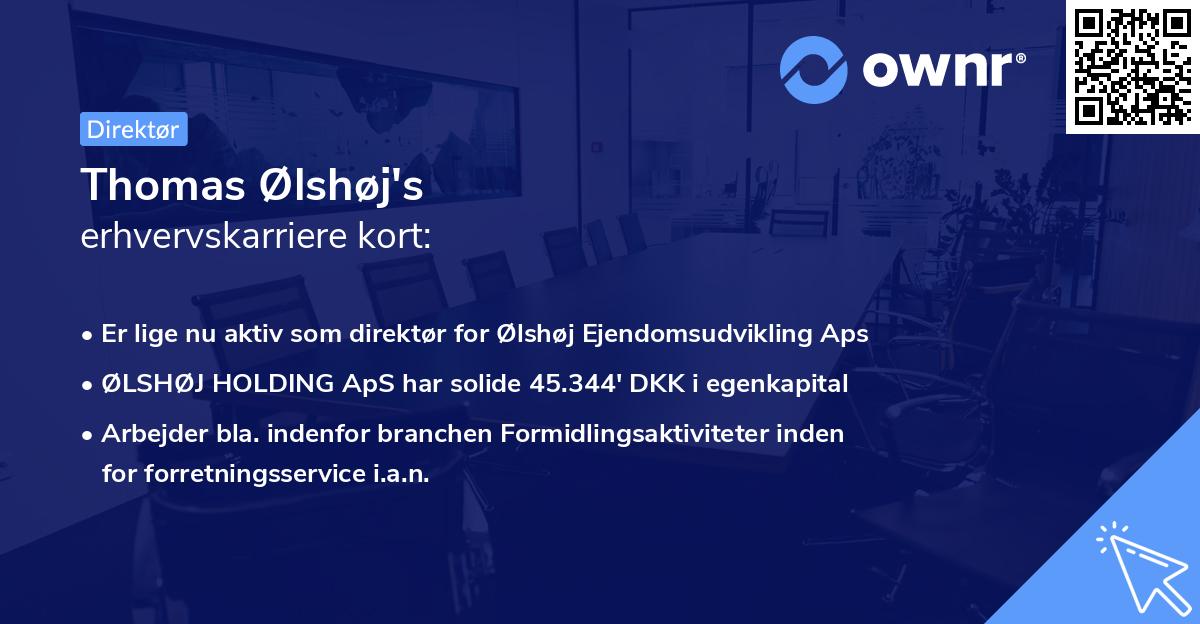 Thomas Ølshøj's erhvervskarriere kort