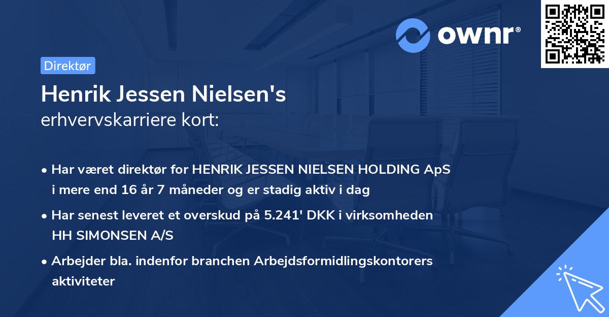 Henrik Jessen Nielsen's erhvervskarriere kort