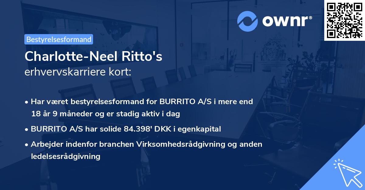 Charlotte-Neel Ritto's erhvervskarriere kort